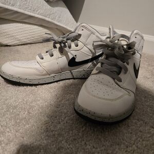 Nike Air Jordan 1 White Cement Mid, 7y 8.5womens!